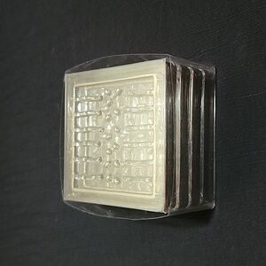 Sayers Vintage Set Of MCM Art Glass Coasters.